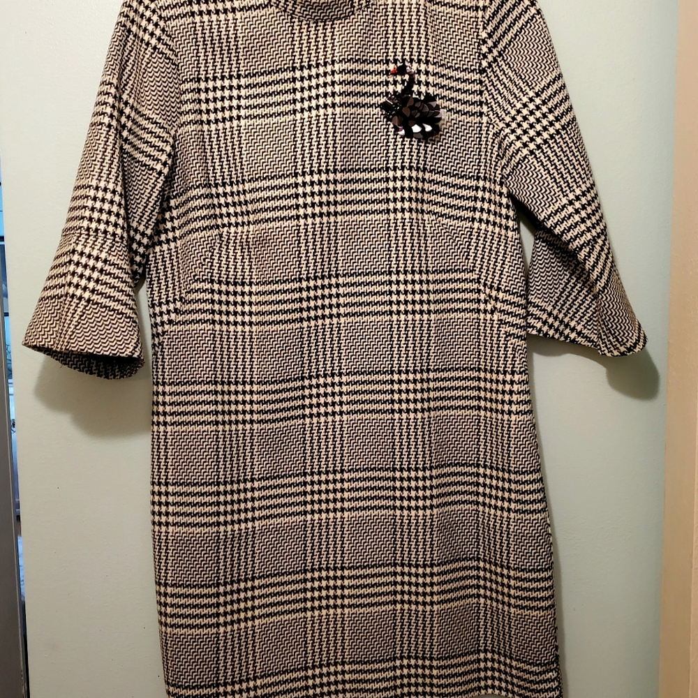 Houndstooth mini dress